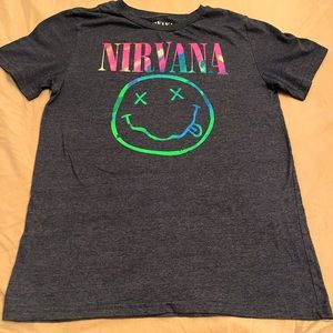 Nirvana rainbow band t-shirt
